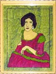 Glass painting of a Roman lady
