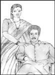 Self-portrait of Dr Ch V. Rao with wife