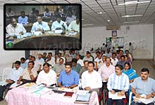 Chief Minister teleconference with District Collector and other district officer on Arogyasri Insurance programme