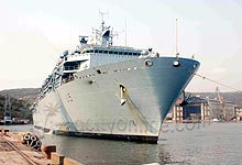 Royal Navy ship HMS Bulwark at ENC