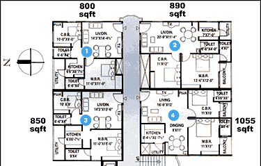 SANCHITHA - Typical Floor Plan