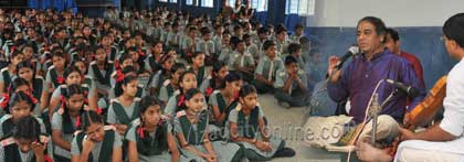 SPICMACAY and VSP organize a Music Program in De Paul School 