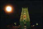 View of Simhachalam Temple at night.